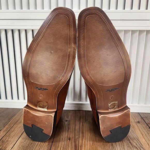 Jump New York Marcelo Chelsea Boots Mens Size 7 M Tan Leather Ankle Dress Preppy - Picture 9 of 12